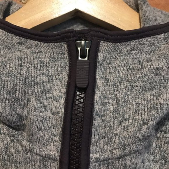 Lululemon Fleece & Thank You Pullover Heathered Smoky Blush 1/2 Zip 4 W3BEGS - Picture 2 of 6